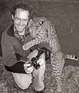 Angel Hess with Bobcat